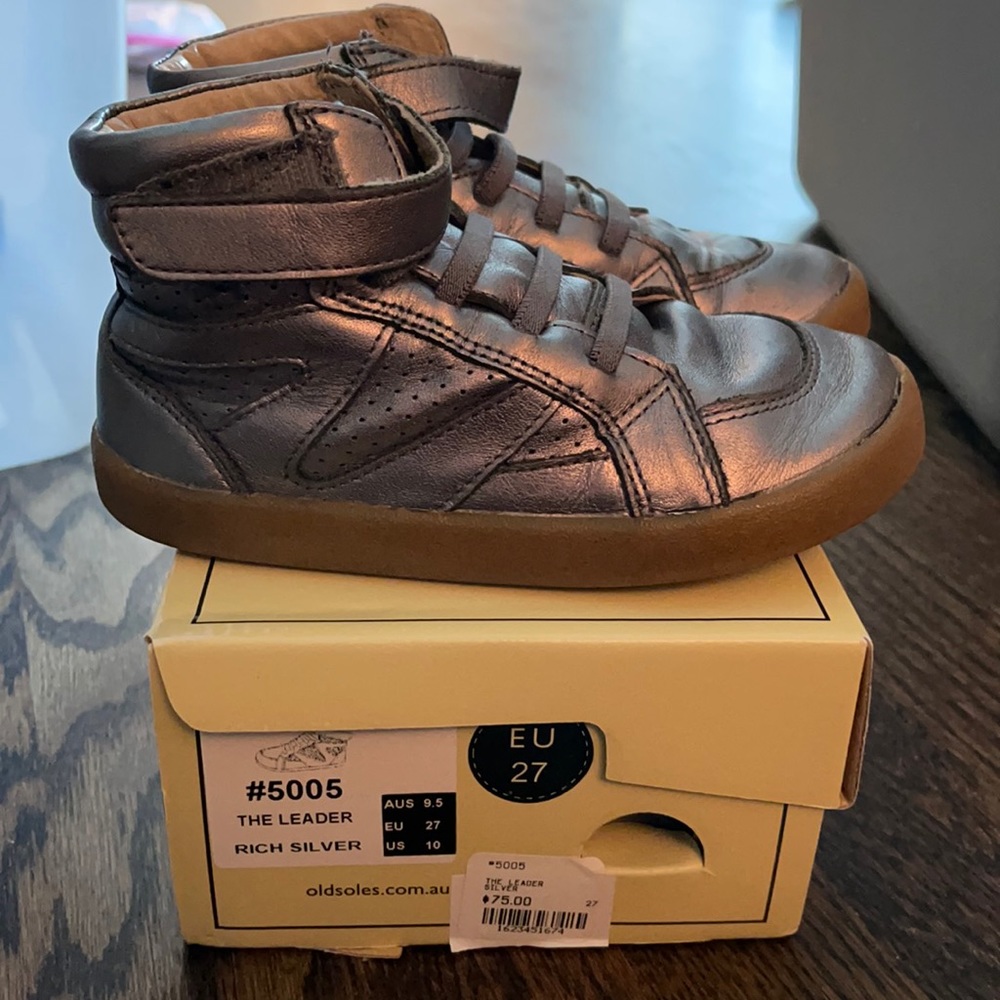 Old Soles “The Leader” silver sneakers